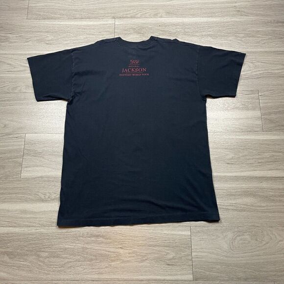 Vintage Shirt Mens Extra Large Black Michael Jackson History World Tour 90s - Picture 7 of 12